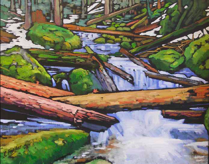 “A Spring Crossing” 24 x 30 Oil on canvas $3,000
